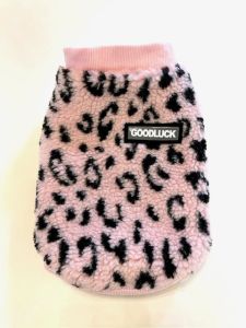 Mjuk Teddyväst | Rosa Leopard | Storlek: XL