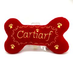 Hundleksaker | Plyschleksak för hund | Cartiarf Bone Red | Luxury Toys