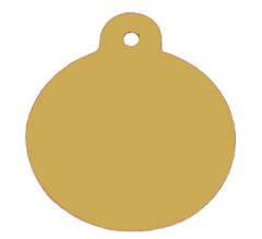 Namnbricka Hund | Namnbricka Katt | Classic Circle Guld