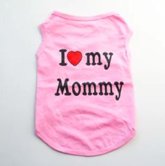 Ärmlös skjorta I Love My Mommy Pink | Storlekar: L-XXL
