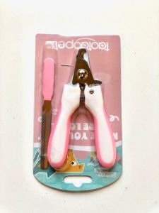 Nagelklippare för stora hundar Rosa | Nagelfil ingår