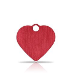 Namnbrick Classic Heart Red & Silver | Med Gravyr | Storlek: L