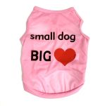 Ärmlös skjorta Small Dog Big Heart | Rosa | Storlekar: XS-S, L