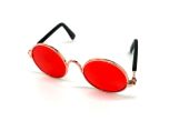 Festglasögon för hund och katt | Röd