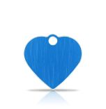 Namnbricka för Hunden | Namnbircka för Katten | Classic Heart Blue & Silver