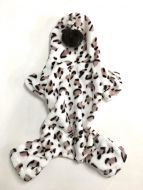 Jumpsuit Leopard Light | Plysch med huva | Storlek: M