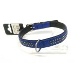 Hundhalsband Bling Bling Blå | Storlek 32cm - 39cm, bredd ca 2cm