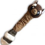 Hund Mjukleksak Raccoon | Squeaky Toy | Total längd ca 47 cm