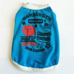 Hund T-shirt Hamburger Blue | Solskydd Känslig Hund Hud