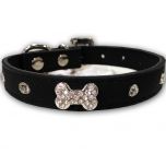 Hundhalsband | Diamond Bone Black