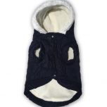 Hundhoodie Love Blue Fleece & Knit för bredare hund kropp