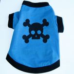 Hund T-shirt Skull Blue | Hundtröja Känslig Hudbomull, DiivaDog