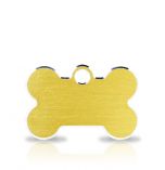 Namnbricka Hund Classic Bone Gold & Silver