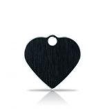 Namnbricka Classic Heart Black & Silver