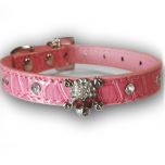 Hundhalsband Diamond Skull Pink | För Hund och Katt 