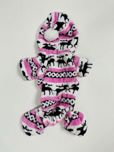 PlyschJumpsuit Pink Snow Reindeer | Storlekar: L och XXL