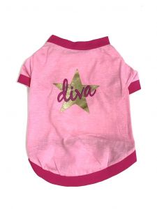 T-shirt  Diva Pink |  Bomull T-shirt | Storlekar: XS och M