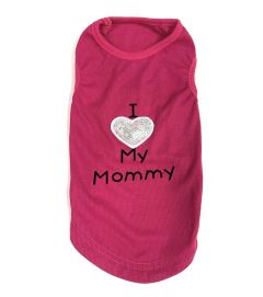 Ärmlös skjorta I Love My Mommy Pink | Storlekar: S-L