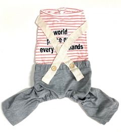 Lätt overall Word Peace Red | Storlekar: S-L