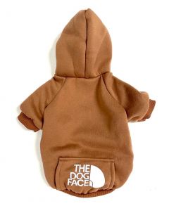 Mjuk hoodie THE DOG FACE Coffee | Storlekar: S-XXL