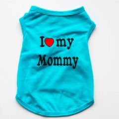 Ärmlös skjorta I Love My Mommy Blue | Storlekar: S-XXL