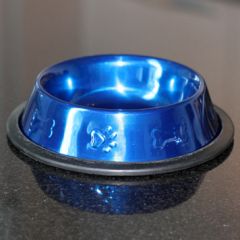 Matskål Metallic Blue 16cm ny