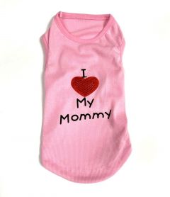 Ärmlös skjorta I Love My Mommy Rosa | Storlekar: M-L