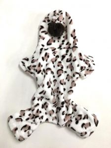 Jumpsuit Leopard Light | Plysch med huva | Storlekar: S-L