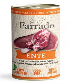 Hundmat | Farrado Duck | 100% Duckkött | Våtfoder | Naturlig Hundmat