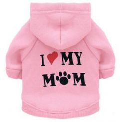 Mjuk hoodie I Love My Mom Rosa | Storlekar: S-XL