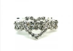 White Diamond Heart | Hårprydnad Klämfästning