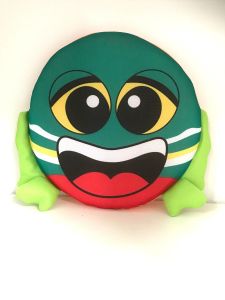 Aktivering Leksak | Flytande Frisbee Happy Fish Grön | Mjuk frisbee for små Hundar | Dia. 21 cm