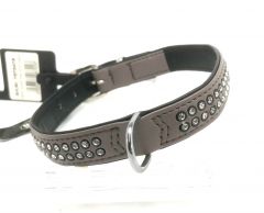 Hundhalsband Bling Bling Mocca | Storlek 32cm - 39cm, bredd ca 2cm