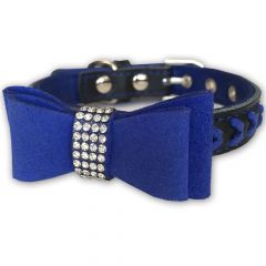 Hundhalsband Blue Ink & Diamonds | Rosetthalsband | DiivaDog