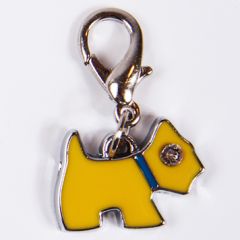 Hund charm Mini Yellow Terrier för hundens halsband eller koppel