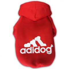 Hund Kläder | Hundens Hoodie | Red Adidog 3 Bones hoodie för Hunden