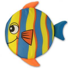 Flytande Frisbee Happy Fish Blue För Hunden | DiivaDog.se