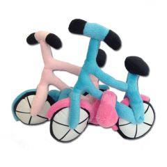 Hund Mjukleksak Bicycle | Hund Leksak med squeaky på framhjulet!  Två färger Pink och Blå