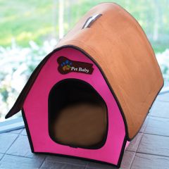 Hundbädd | Kattbädd | Villa Pet Pink Swiss Cottage | Egen liten hus för hund eller katt | Hund stuga | Vikbar