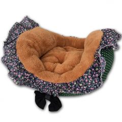 Hundbädd | Kattbädd | Green Flowerbed Frill
