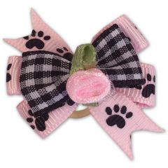 Hund Rosett Paws-On-Pink