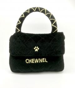 Hundleksaker | Chewnel svart väska | Lyxiga leksaker