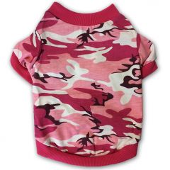 Hund T-shirt Camo Pink Off-Road | DiivaDog