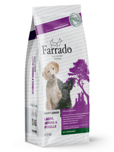 Torrfoder FARRADO Puppy Junior Lax, Sill och Öring, spannmålsfri 1kg