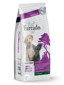 Testpaket Torrfoder FARRADO Puppy Junior Lax, Sill och Öring, spannmålsfri, 45g