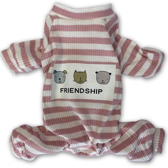Streifen Hundepyjamas XL - Warmer & Dehnbarer Jumpsuit Für Hunde & Welpen