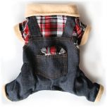 Hundens Jeans Overall Jumpsuit med fleece-material fleece-materiaalia, DiivaDog