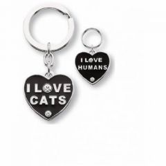 Nyckelring & Charm - I Love Cats