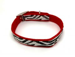 Hundhalsband-Zebra 27cm - 35cm, lev 1,5cm