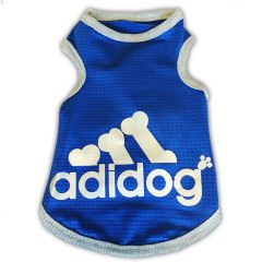 Hund Kläder, Hundens Blå Mesh Adidog 3 Bones T-shirt, snabbtorkande lättviktsmesh material